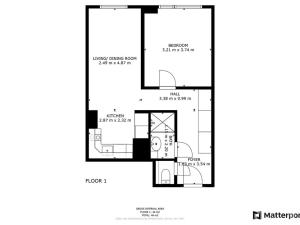 Prodej bytu 2+kk, Praha - Chodov, Křejpského, 42 m2