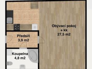 Prodej bytu 1+kk, Kutná Hora, Václavské náměstí, 36 m2