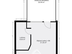 Pronájem bytu 2+kk, Praha - Michle, Michelská, 42 m2