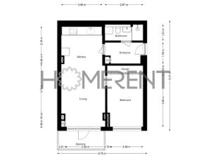 Pronájem bytu 2+kk, Praha, Ruská, 54 m2