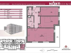 Pronájem bytu 3+kk, České Budějovice, Branišovská, 85 m2