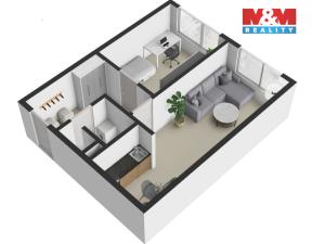 Prodej bytu 2+kk, Most, Maxima Gorkého, 40 m2