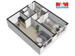 Prodej bytu 2+kk, Most, Maxima Gorkého, 40 m2