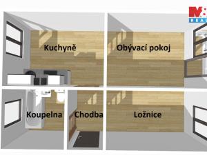 Pronájem bytu 2+1, Milevsko, P. Bezruče, 53 m2