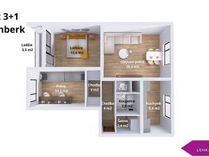 Pronájem bytu 3+1, Šternberk, Jiráskova, 75 m2