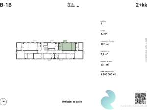 Prodej bytu 2+kk, České Budějovice - České Budějovice 5, 53 m2
