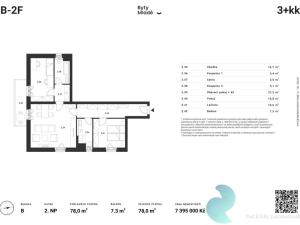 Prodej bytu 3+kk, České Budějovice - České Budějovice 5, 78 m2