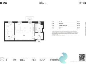 Prodej bytu 2+kk, České Budějovice - České Budějovice 5, 53 m2