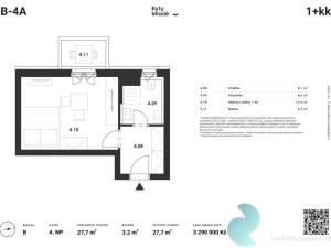Prodej bytu 1+kk, České Budějovice - České Budějovice 5, 27 m2