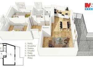 Prodej bytu 3+kk, Praha - Černý Most, Dobrovolného, 59 m2