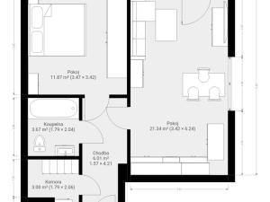 Pronájem bytu 2+kk, Brno, Moskalykova, 54 m2