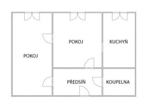 Pronájem bytu 2+1, Lutín, Na Sídlišti, 43 m2