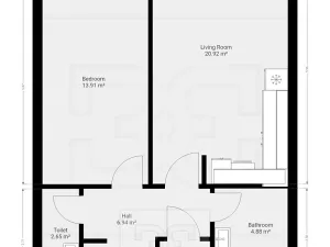 Pronájem bytu 2+kk, Praha - Holešovice, Jankovcova, 50 m2