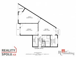 Prodej bytu 3+1, Chomutov, Bezručova, 81 m2