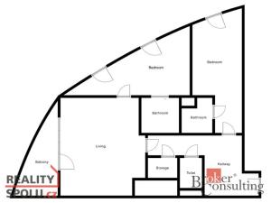 Prodej bytu 3+kk, Praha - Michle, Hodonínská, 86 m2