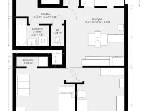 Pronájem bytu 2+1, Brno, Zahradnická, 79 m2