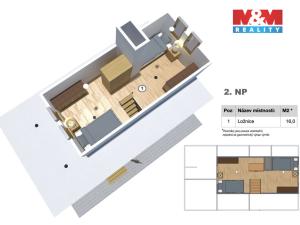 Prodej chaty, Kamenice - Ládví, Lazurová, 56 m2