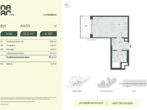 Prodej bytu 1+kk, Praha - Libeň, Na kopečku, 29 m2