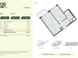 Prodej bytu 2+kk, Praha - Libeň, Na kopečku, 45 m2