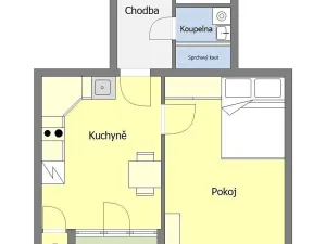 Pronájem bytu 2+kk, Praha - Vršovice, Holandská, 40 m2
