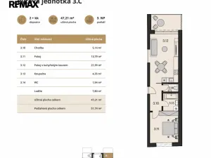 Prodej bytu 2+kk, Brno, Obřanská, 47 m2