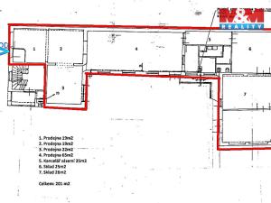 Pronájem obchodního prostoru, Kutná Hora - Hlouška, Masarykova, 201 m2