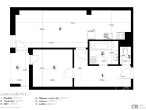 Prodej bytu 2+kk, Tmaň, 50 m2