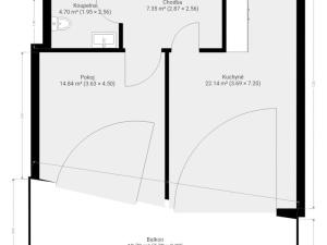 Pronájem bytu 2+kk, Brno, Bystrcká, 49 m2