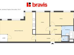 Pronájem bytu 3+kk, Brno - Štýřice, Jaroslava Foglara, 78 m2