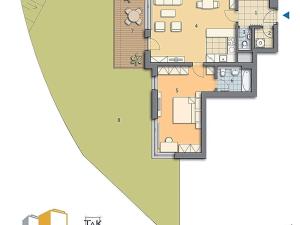 Pronájem bytu 2+kk, Praha - Radlice, Na vysoké I, 70 m2