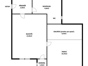 Pronájem bytu 1+1, Praha - Karlín, Kubova, 42 m2
