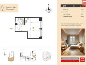 Prodej bytu 1+kk, Olomouc, 8. května, 27 m2