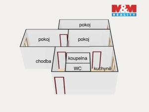 Prodej bytu 3+1, Meziměstí, Dlouhá, 60 m2