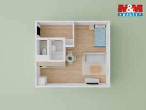 Prodej bytu 1+kk, Teplice - Trnovany, Unčínská, 31 m2