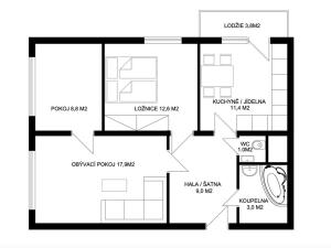 Prodej bytu 3+1, Praha - Letňany, Křivoklátská, 65 m2