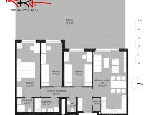 Prodej bytu 4+kk, Praha, Sedlářova, 97 m2