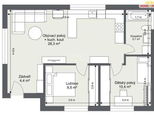 Prodej rodinného domu, Káraný, B. Němcové, 58 m2