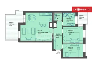 Pronájem bytu 3+kk, Uherské Hradiště, Zahrádky, 70 m2