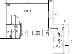 Pronájem bytu 1+kk, Stříbro, Plzeňská, 23 m2
