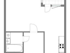 Pronájem bytu 1+kk, Praha - Stodůlky, Wiedermannova, 46 m2