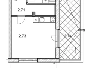 Pronájem bytu 1+kk, Kladno, Jaroslava Holečka, 34 m2