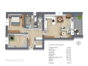 Pronájem bytu 3+kk, Beroun, Duslova, 87 m2