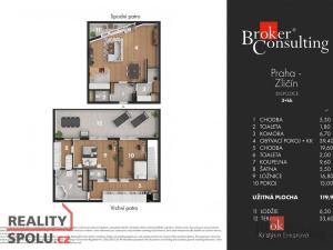 Prodej bytu 3+kk, Praha - Zličín, Tulešická, 120 m2