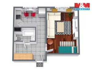 Pronájem bytu 1+1, Rotava, Sídliště, 35 m2