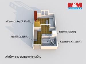 Prodej bytu 1+kk, Aš, Karlova, 21 m2