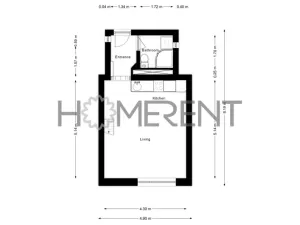 Pronájem bytu 1+kk, Praha - Nusle, Bartoškova, 30 m2