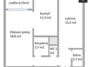 Prodej bytu 2+1, Praha - Kobylisy, Famfulíkova, 62 m2