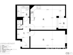 Prodej bytu 2+kk, Praha - Čakovice, Marty Krásové, 55 m2