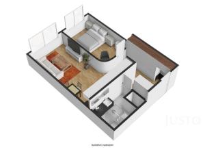 Pronájem bytu 2+kk, Praha, Hráského, 46 m2