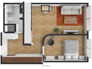 Pronájem bytu 2+kk, Praha, Hráského, 46 m2